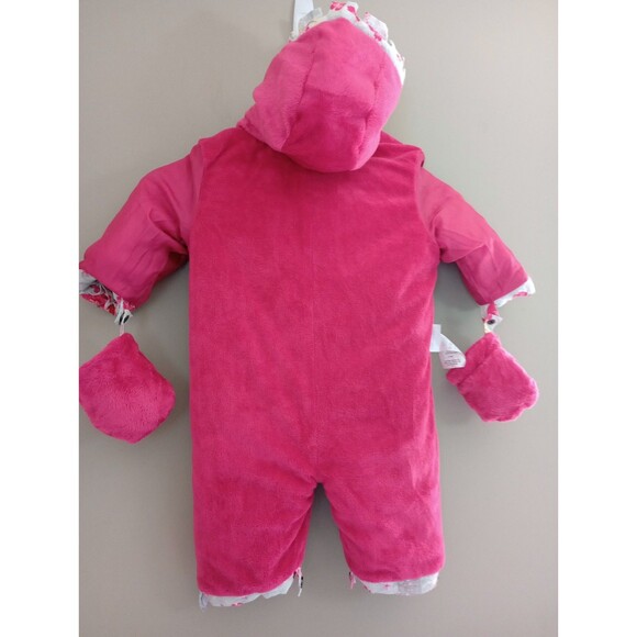 Bambino Piccolo Floral Snow Suit Detachable Mittens and Booties Size 3-6 M - Picture 3 of 12